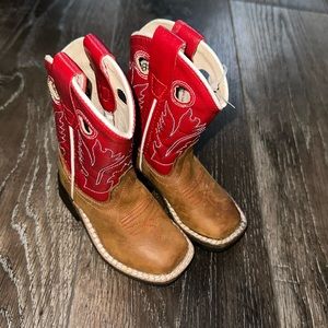 Red Old West Toddlers cowboy Boots Size 4.5